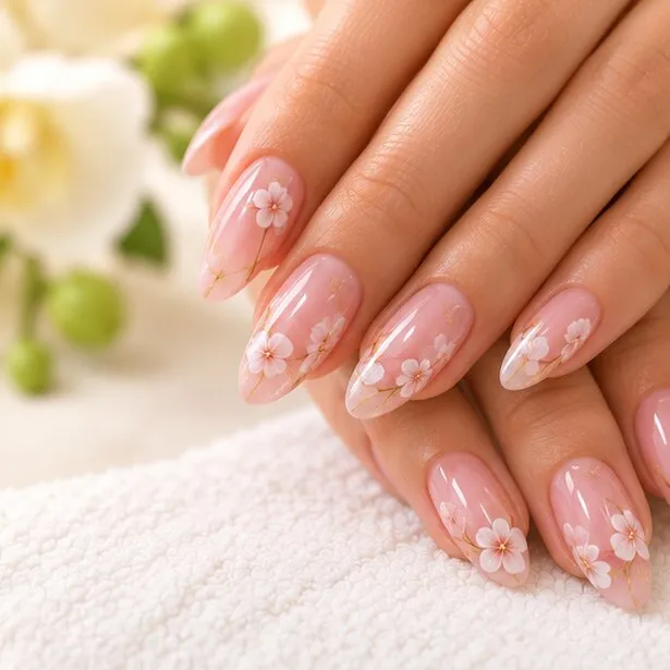Floral nail art